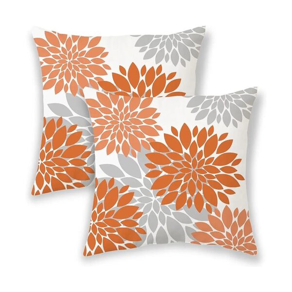 Piece Orange Throw Pillows, 18x18 Inches, Perfect for Gift