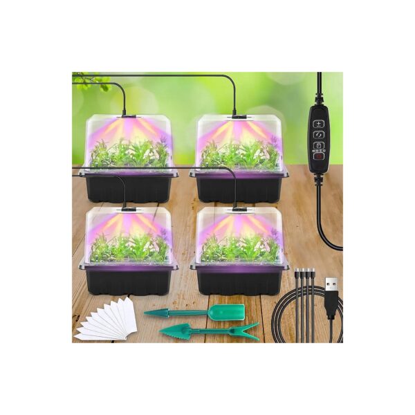 Piece Seed Starter Kit with LED Grow Light and Timed Function