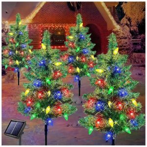 Piece Set of Solar Christmas Tree Lights with 80 LEDs for Outdoor Yard and Patio Decor