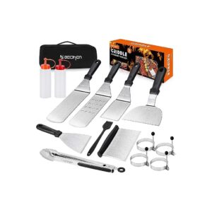 Piece Stainless Steel Griddle Grill Tools Set for Men and Women Outdoor BBQ Enthusiasts