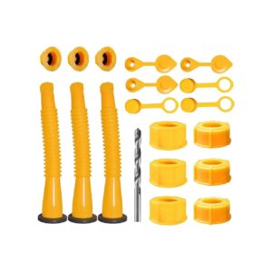 Piece Yellow Gas Can Spout Replacement Kit for 1/2/5/10 Gallon Oil Cans