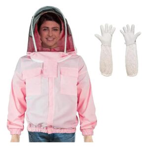 Pink Beekeeping Gear for Women - Thin Ventilated Beekeeper Suit with Easy Cleaning Design