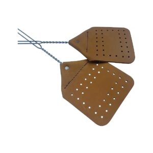 Plastic Fly Swatters Made from Leather and Heavy Duty Spring Steel Wire Handles