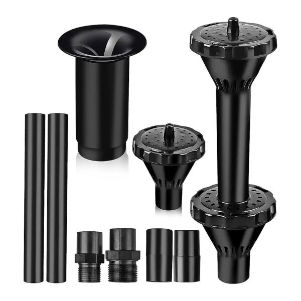 Plastic Fountain Nozzle Kit with 3 Patterns for Small Ponds