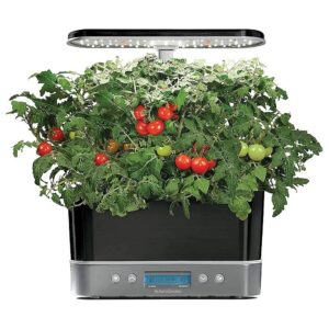 Platinum-Finish Indoor Hydroponic Garden with LED Grow Light and Herb Kit