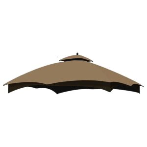 Polyester Brown Replacement Canopy Top for 12ft x 10ft Gazebo with Water Resistance