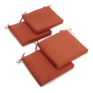 Polyester Filled Poly Cotton Twill Chair Cushions in Spice Color, 4 Pack