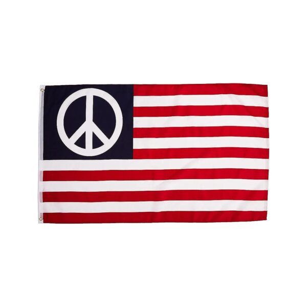 Polyester Rectangular Peace Flag 3x5 Feet with Multi Color