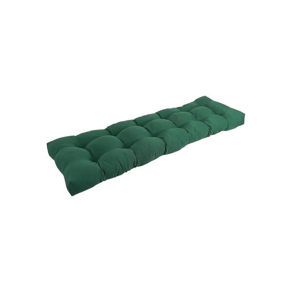 Polyester and Cotton Blend Bench Cushion in Forest Green, 60" x 19