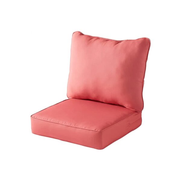 Polyfiber Filled Coral Seat Cushions 2 Piece Set Outdoor Sofas