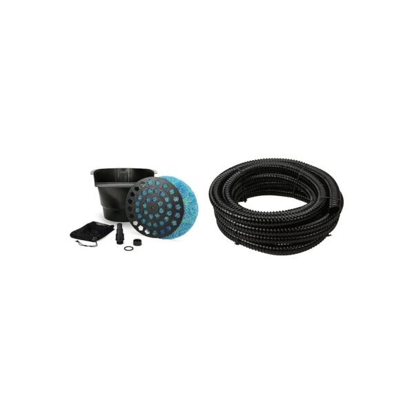 Pond Waterfall Filter for Small Ponds to 1000 Gallons with Efficient Filtration