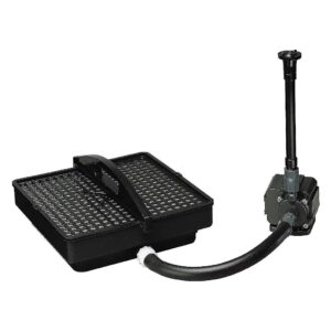 Pondmaster Garden Pond Filter Pump and Fountain Heads Kit Black