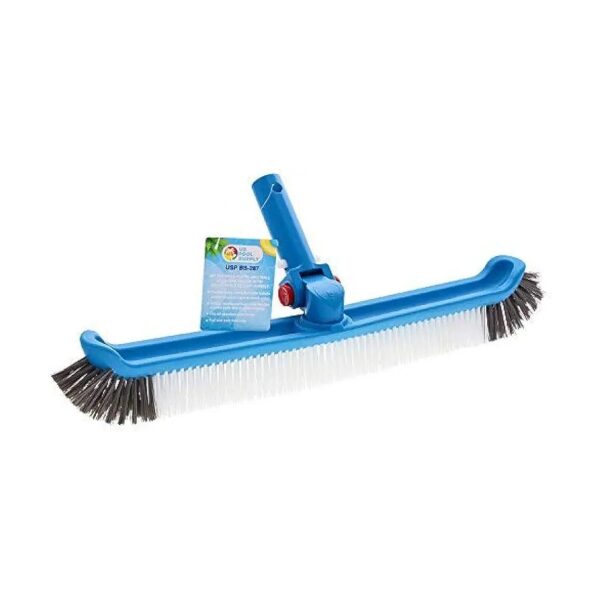 Pool Cleaning Brush with Curved Ends and 7 Rows of Nylon Bristles for Easy Sweeping