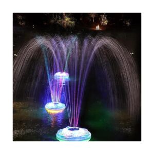 Pool Fountain with Light Show and Automatic Shut-Off for Inground and Above Ground Pools