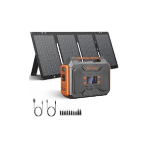 Portable 300W Solar Generator Power Station with 60W Foldable Solar Panel