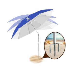 Portable 5FT Beach Umbrella with Windproof and UV Protection for Patio Garden