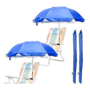 Portable Beach Chair Umbrella with Adjustable Clamp for Sun Protection and Comfort