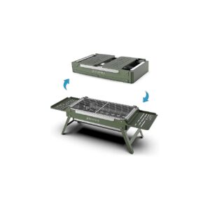 Portable Charcoal Grill for Travel, Camping, and Backyard BBQs with Charcoal