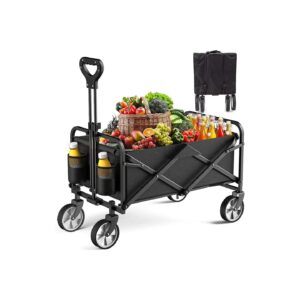 Portable Folding Wagon with Compact Design and Smooth Rolling Wheels