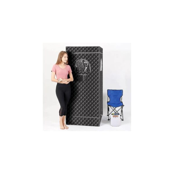 Portable Full Body Sauna Tent for Home Spa Experience with 3L Steam Pot and Foot Massager