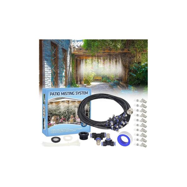 Portable Misting System for Cooling Patio Umbrella and Trampoline