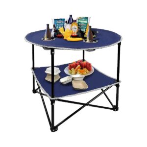 Portable Outdoor Folding Picnic Table with Cup Holders and Storage Bag for Camping