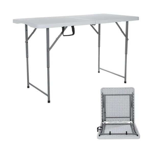 Portable Picnic Table Fold in Half with Handle for Camping BBQ or Kitchen