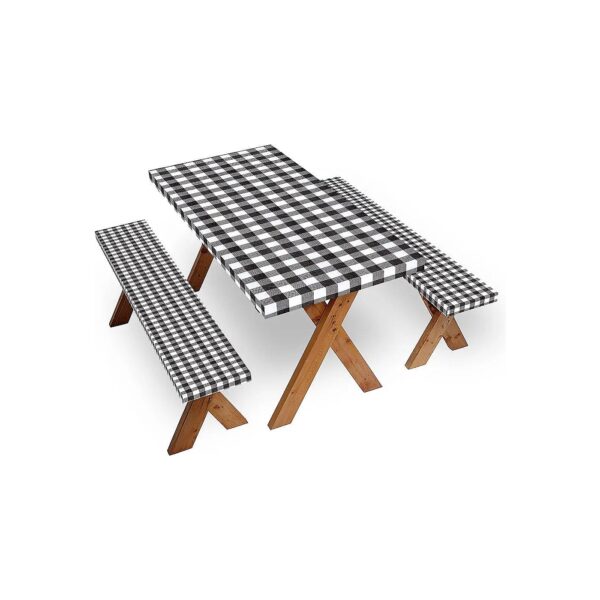 Portable Picnic Table and Bench Cover Set for Camping and Outdoor Use