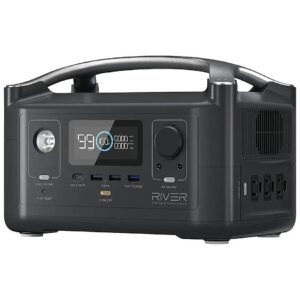 Portable Solar Generator for Home and Outdoor Use with 288Wh Capacity and LED Flashlight