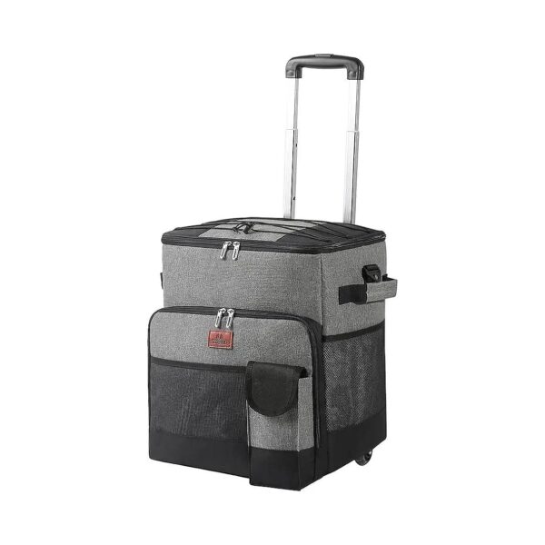 Portable and Collapsible Rolling Cooler with Wheels for Beach, Picnics, and BBQs