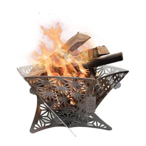 Portable and Compact Fire Pit for Outdoor Cooking and Bonfire