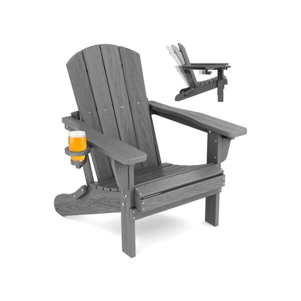 Portable and Compact Folding Adirondack Chair with Ergonomic Design and Low Maintenance