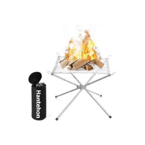 Portable and Space-Saving Stainless Steel Fire Pit for Backyard and Garden