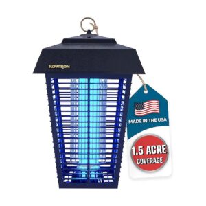 Power Bug Zapper with 80W UV Bulb and 5600V Instant Killing Grid for Patio and Deck