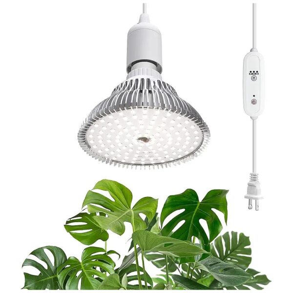 Power Efficient 25W LED Grow Light Bulb for Indoor Plants with 4FT Hanging Power Cord