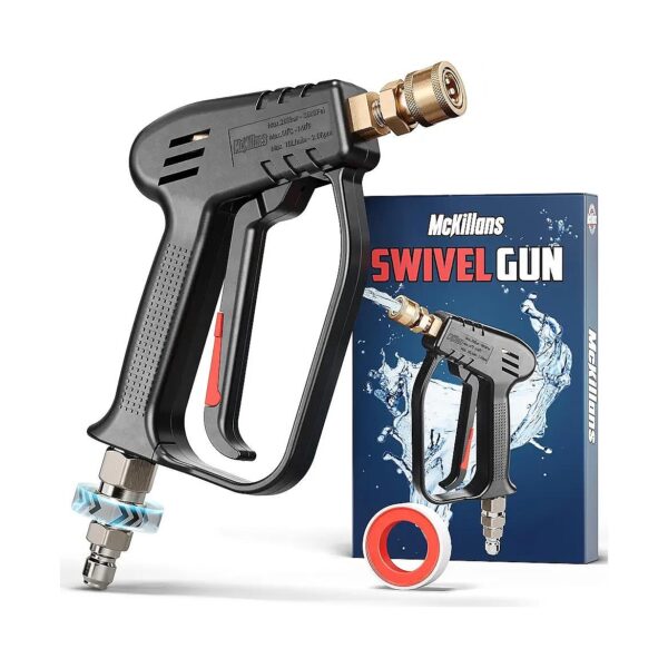 Power Washer Gun with Swivel and Quick Connector Coupler for High Pressure Cleaning