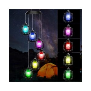 Powered Lantern Wind Mobile for Home and Garden Decor