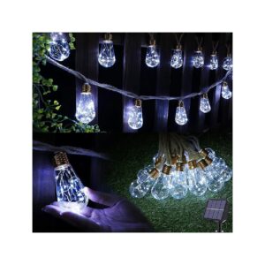 Powered Rope Hemp String Lights with 16 Shatterproof Bulbs and 8 Modes