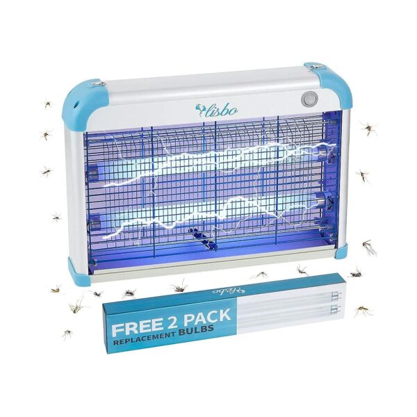 Powerful Insect Zapper with Two Additional UV Purple Bulbs and Long-Lasting Light Source