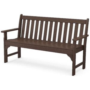 Practical and Aesthetically Pleasing 60-Inch Mahogany Recycled Bench