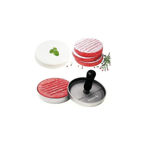 Precise Burger Molds with Free Wax Patty Papers for Grill and BBQ