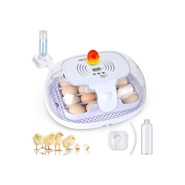 Premium 16 Egg Incubator for Chicken Hatching with Temperature Control and Egg Turner