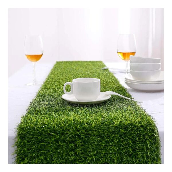 Premium Artificial Grass Table Runner for Wedding, Birthday, and Party Decor