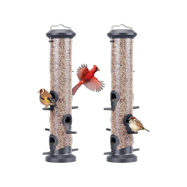 Premium Bird Feeding Station with Weatherproof Construction and 6 Separate Feeding Ports