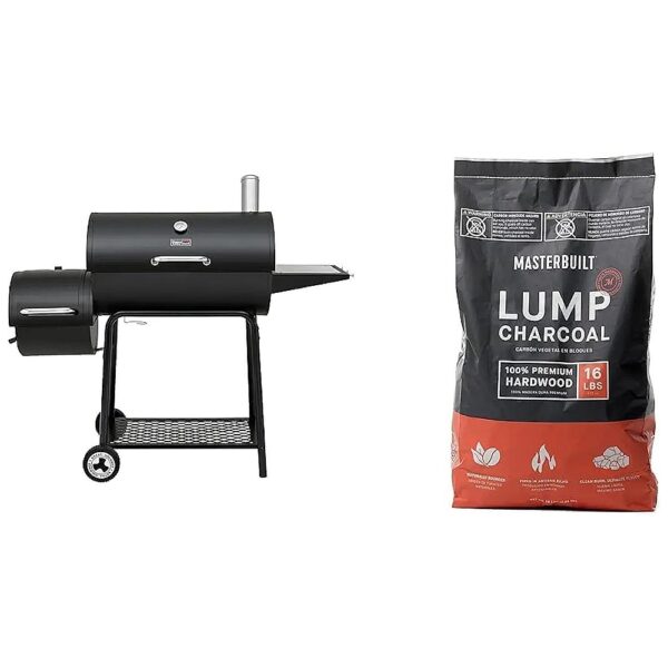 Premium Charcoal Grill with Offset Smoker Cooking Surface 811 Sq In