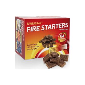 Premium Fire Starters for BBQ Grill Fire Pit Campfire and Wood Stove