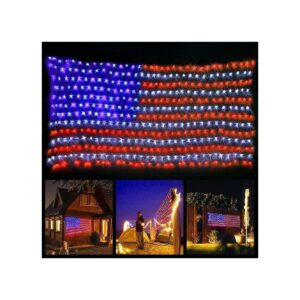 Premium Larger American Flag with Waterproof Hanging Ornaments for Outdoor Festivities