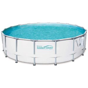 Premium Metal Frame Round Above Ground Pool Set with Filter and Pump