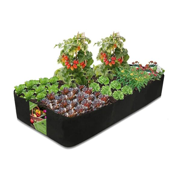 Premium Nonwoven Fabric Raised Garden Bed with 4 Grids for Healthy Plant Growth