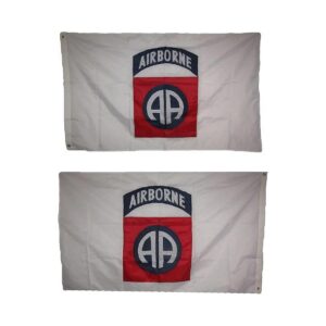 Premium Quality 210D Nylon 3x5 82nd Division Airborne Double Sided Embroidered Flag